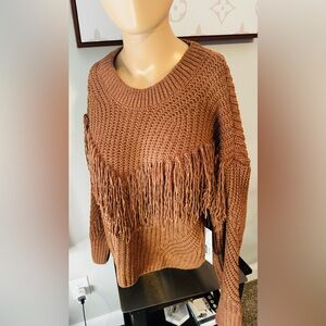 No Bondaries Fringe Sweater